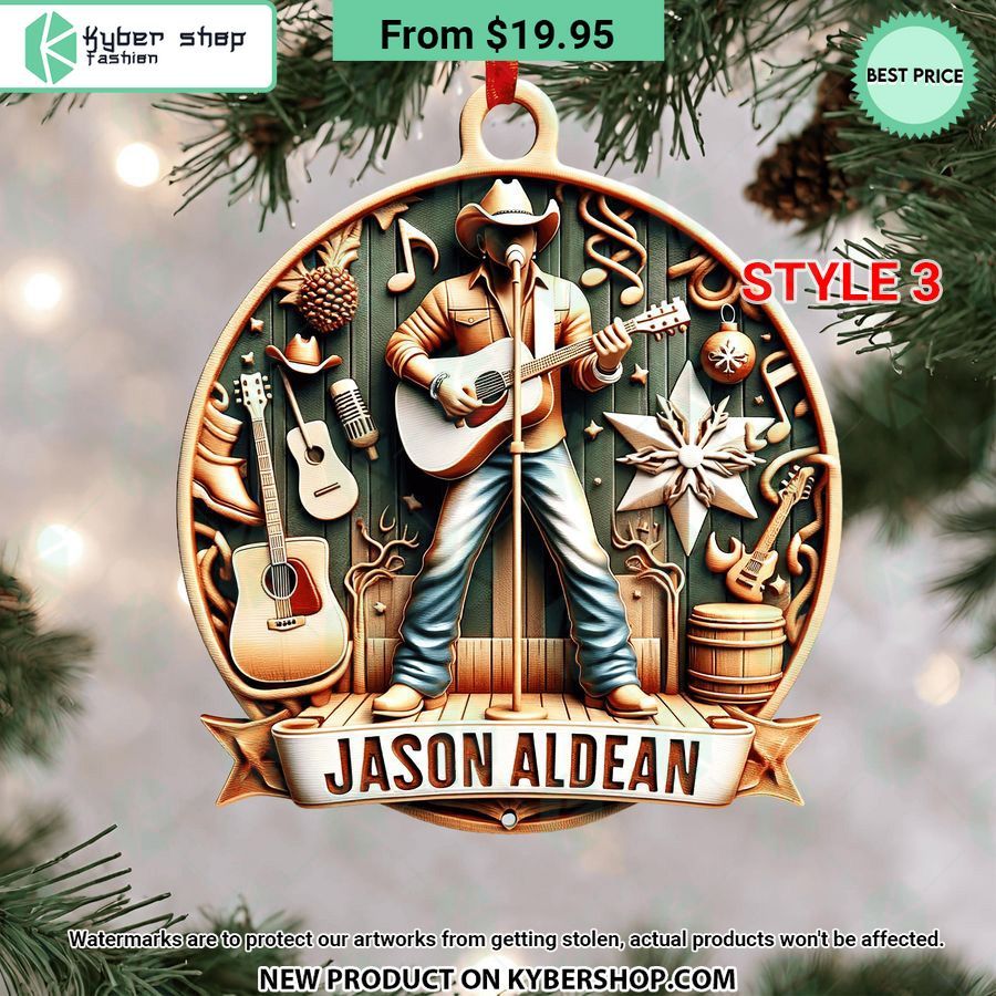 Jason Aldean Christmas Ornament