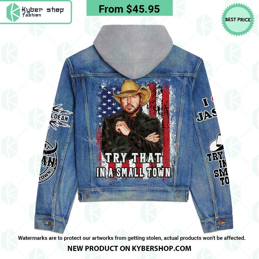 Jason Aldean Try That in a Small Town Hooded Denim Jacket