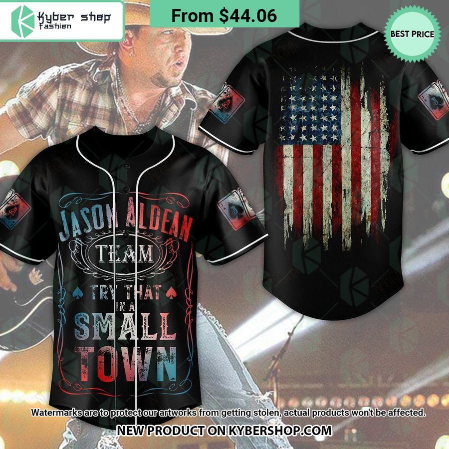 Jason Aldean US Flag Try That In A Small Town Baseball Jersey