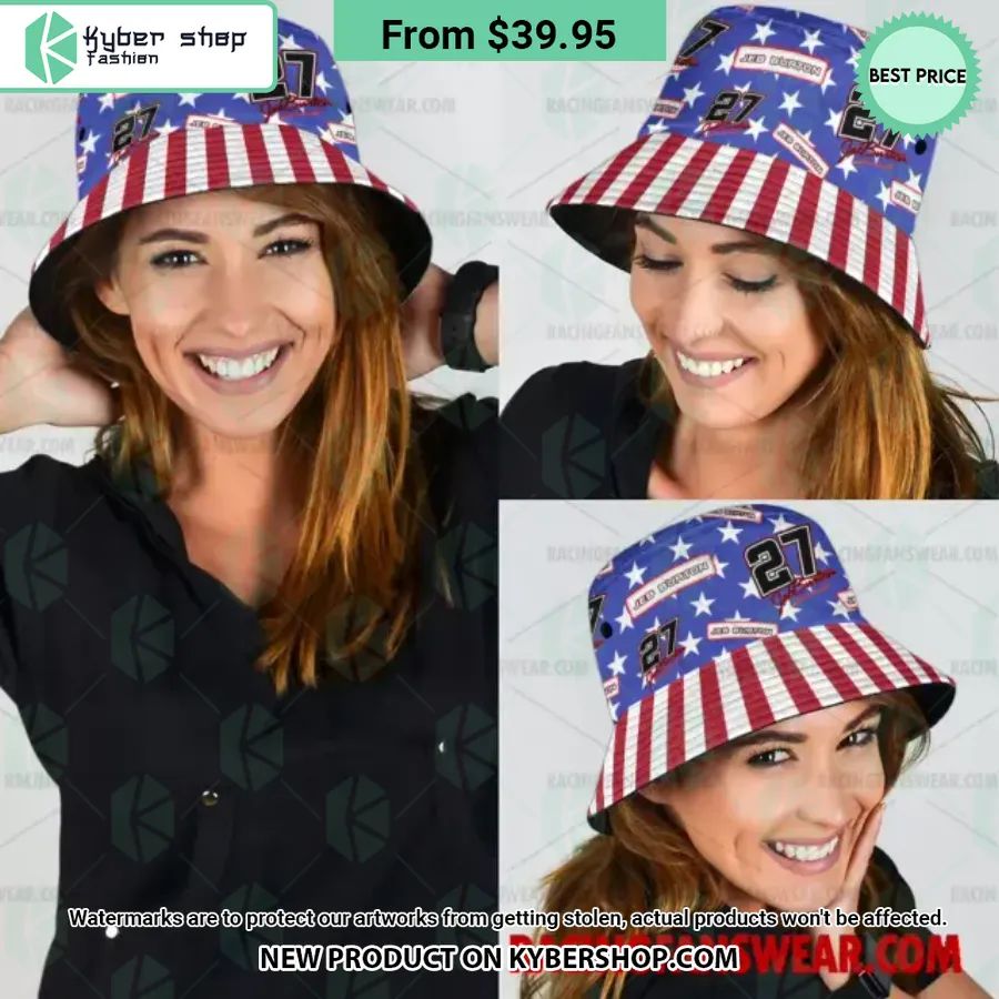 Jeb Burton NASCAR Racing Independence Day Bucket Hat
