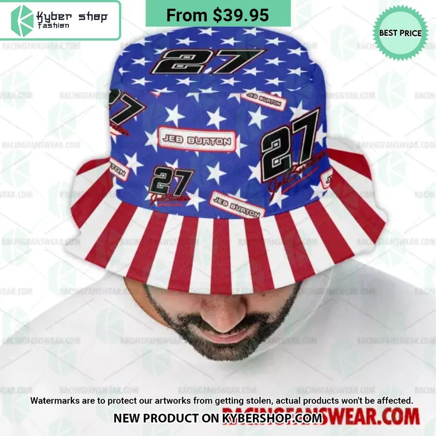 Jeb Burton NASCAR Racing Independence Day Bucket Hat