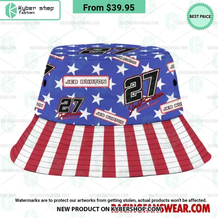 Jeb Burton NASCAR Racing Independence Day Bucket Hat