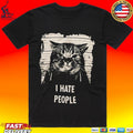 Jeff Satur Cat I Hate People T-shirt