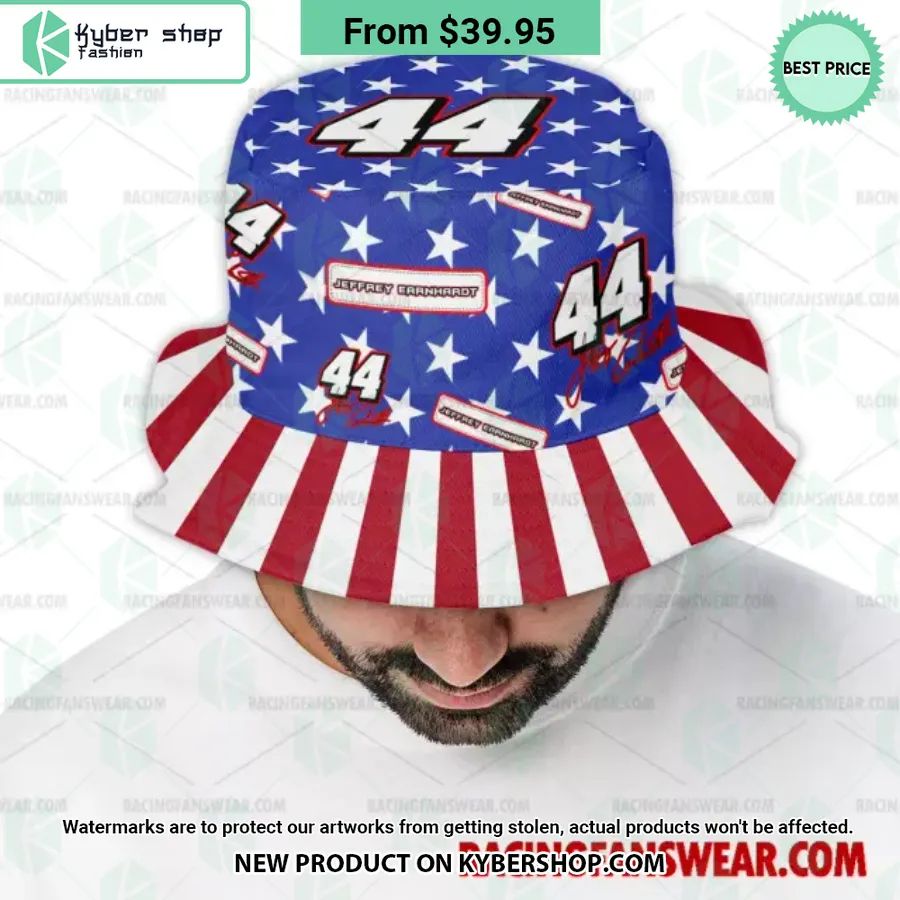 Jeffrey Earnhardt NASCAR Racing Independence Day Bucket Hat