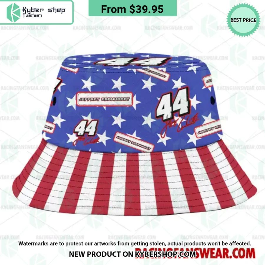 Jeffrey Earnhardt NASCAR Racing Independence Day Bucket Hat