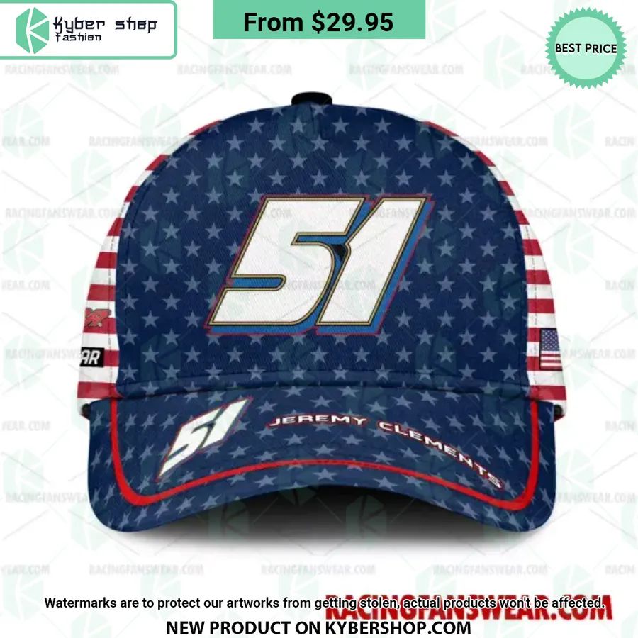 Jeremy Clements NASCAR Racing Independence Day Hat