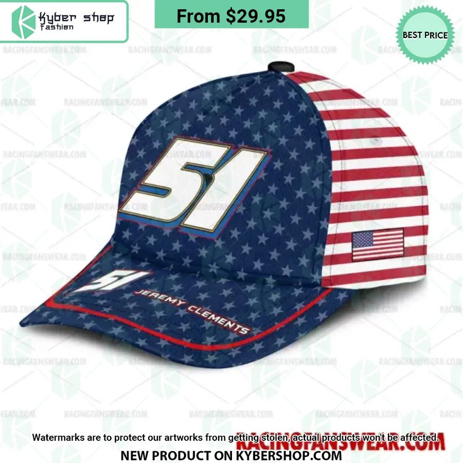 Jeremy Clements NASCAR Racing Independence Day Hat