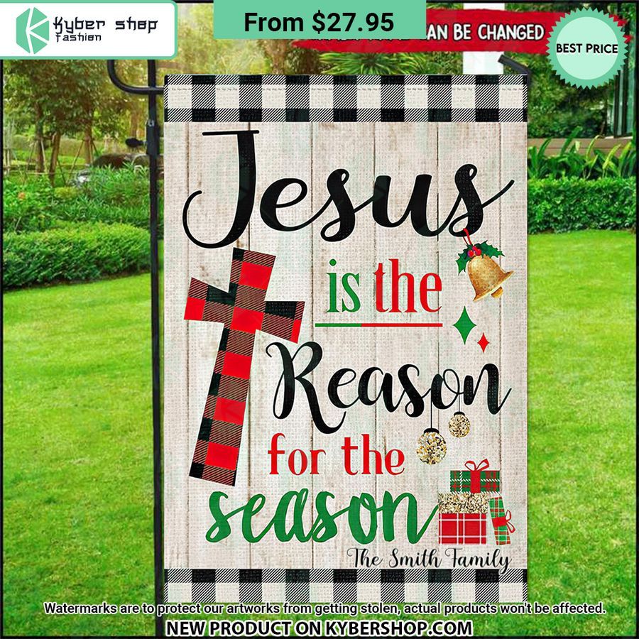 Jesus is The Reason for The Season Christmas CUSTOM Flag