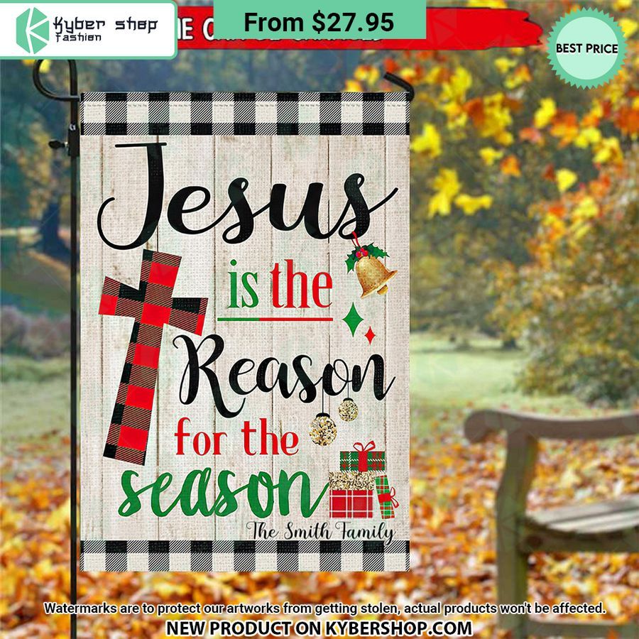 Jesus is The Reason for The Season Christmas CUSTOM Flag