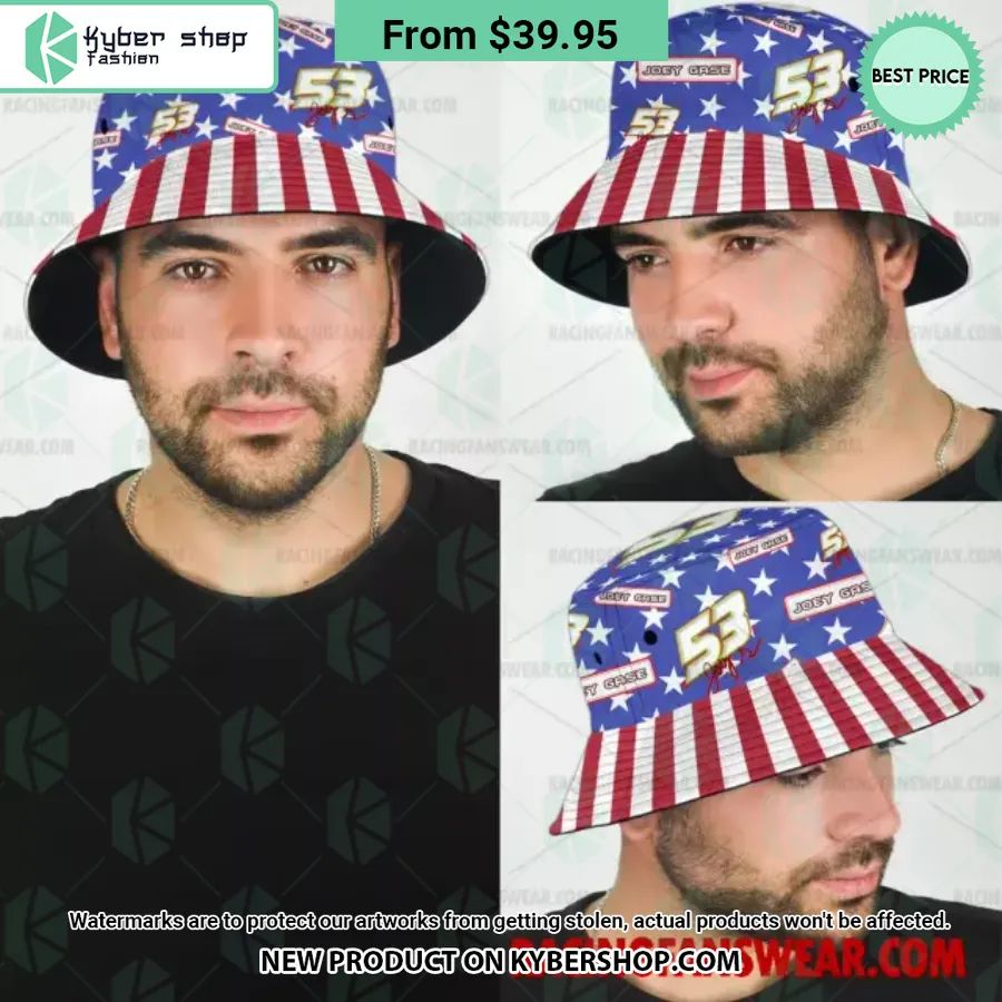 Joey Gase NASCAR Racing Independence Day Bucket Hat