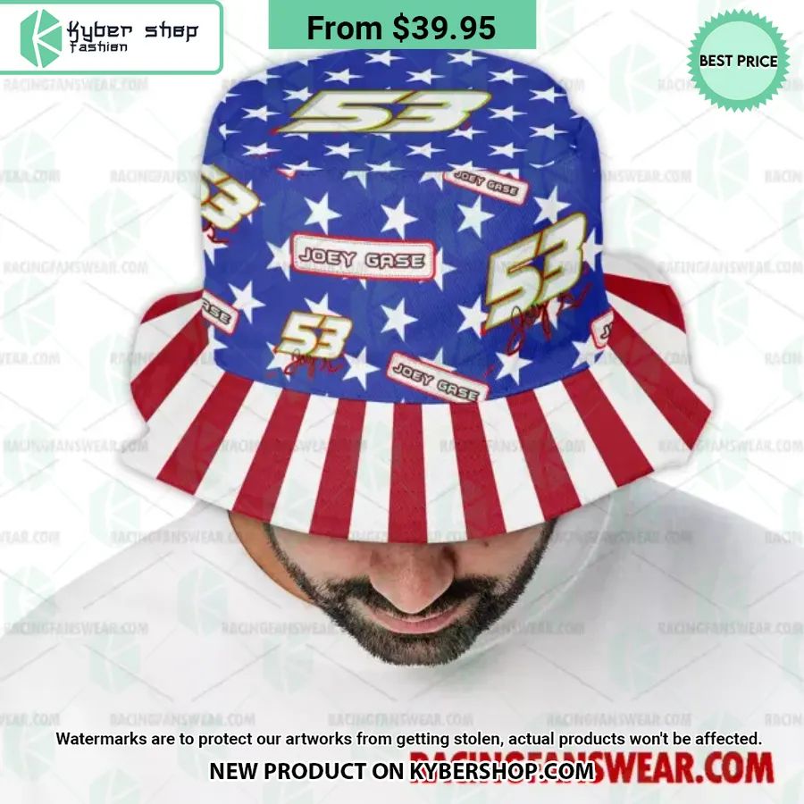 Joey Gase NASCAR Racing Independence Day Bucket Hat