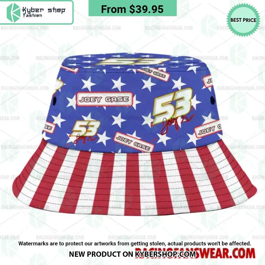 Joey Gase NASCAR Racing Independence Day Bucket Hat