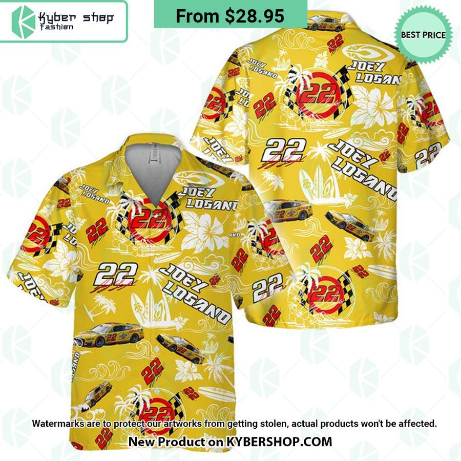 Joey Logano NASCAR Racing Hawaiian Shirt