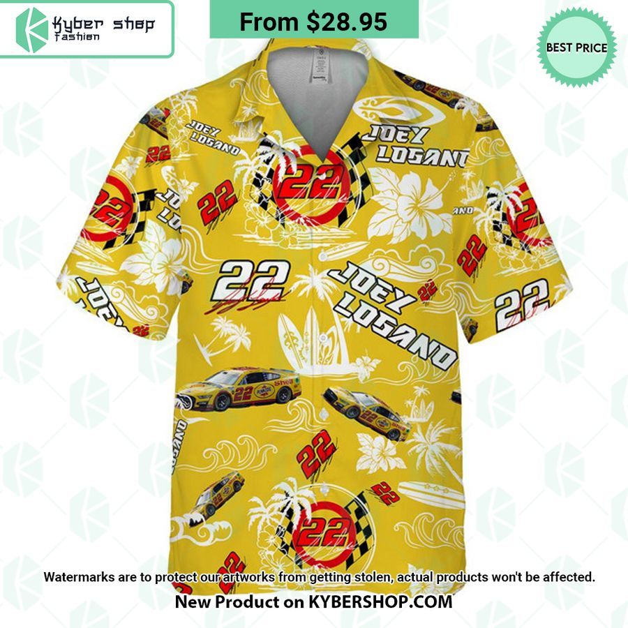 Joey Logano NASCAR Racing Hawaiian Shirt