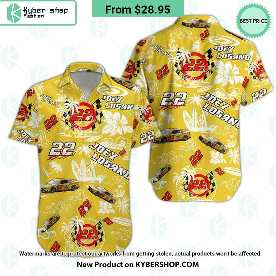 Joey Logano NASCAR Racing Hawaiian Shirt