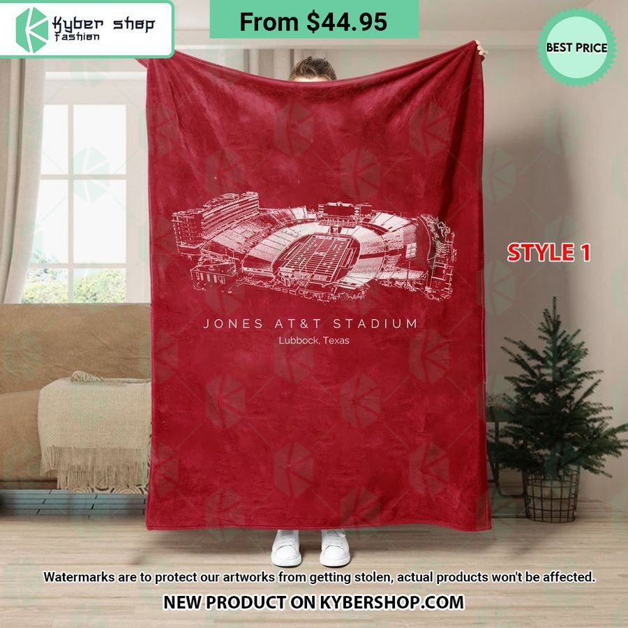 Jones AT&T Stadium Texas Tech Red Raiders Blanket