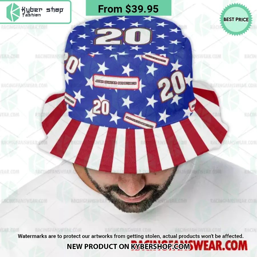 Josh Hunter Nemecheck NASCAR Racing Independence Day Bucket Hat