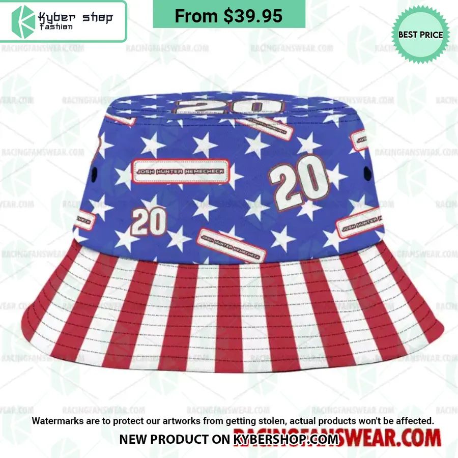 Josh Hunter Nemecheck NASCAR Racing Independence Day Bucket Hat