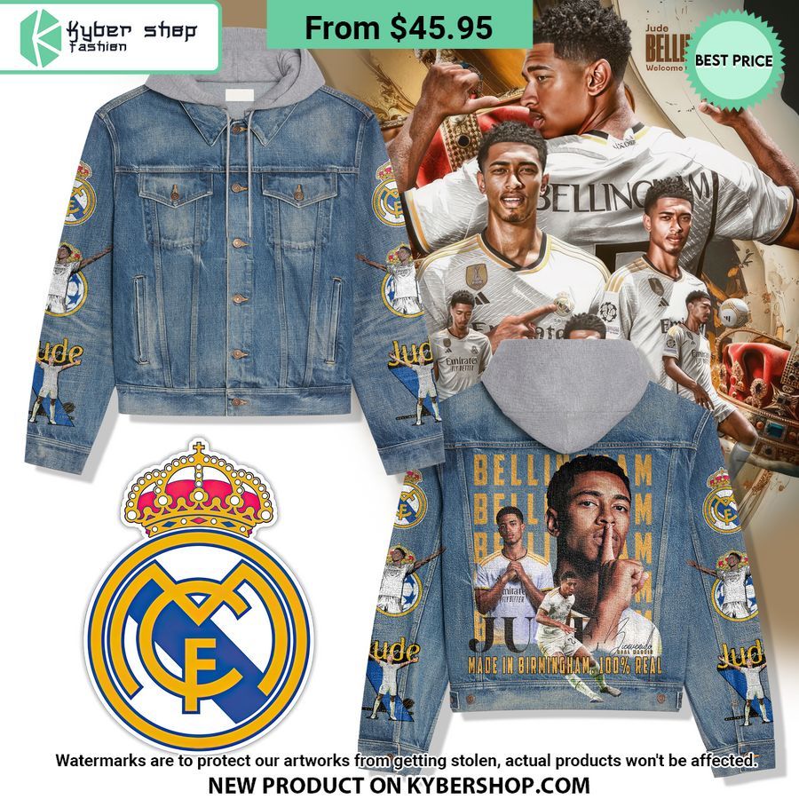 Jude Bellingham Real Madrid Hooded Denim Jacket