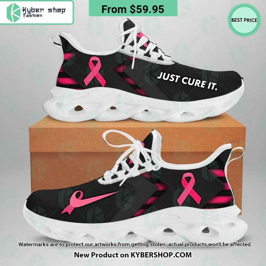 Just Cure It Breast Cancer Awareness Max Soul Shoes