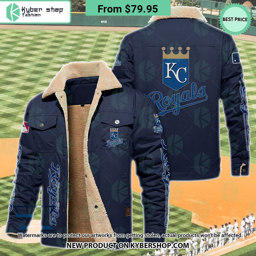 Kansas City Royals MLB Fleece Leather Jacket