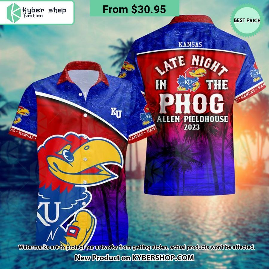 Kansas Jayhawks Late Night In The Phog Hawaiian Shirt