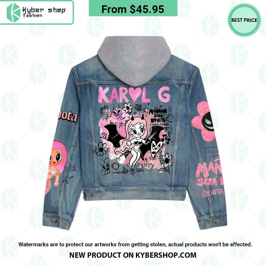 Karol G Hooded Denim Jacket