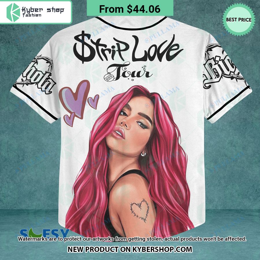 Karol G La Bichota Strip Love Tour Baseball Jersey
