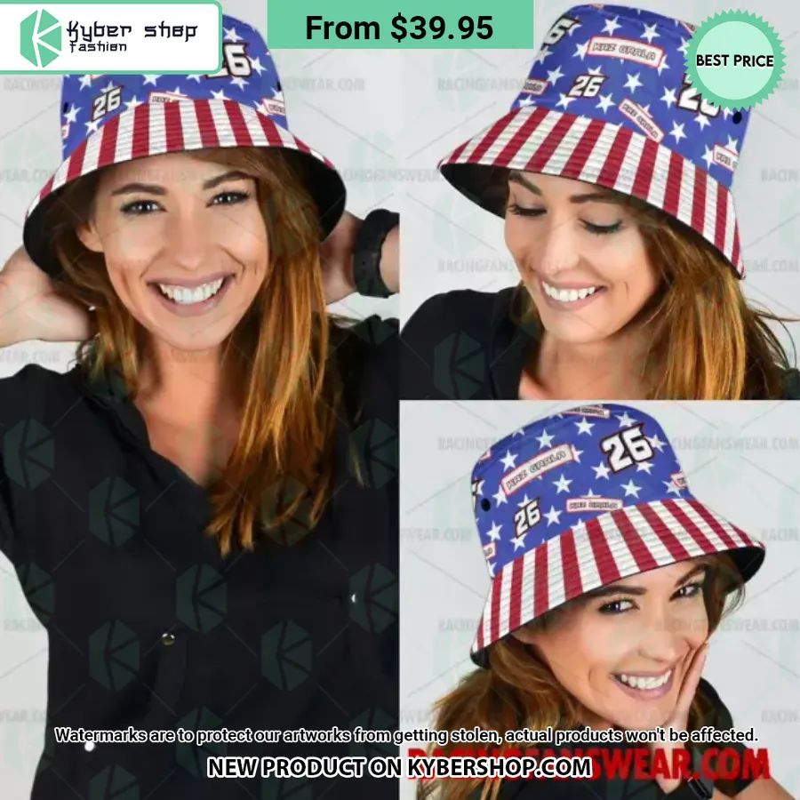 Kaz Grala NASCAR Racing Independence Day Bucket Hat