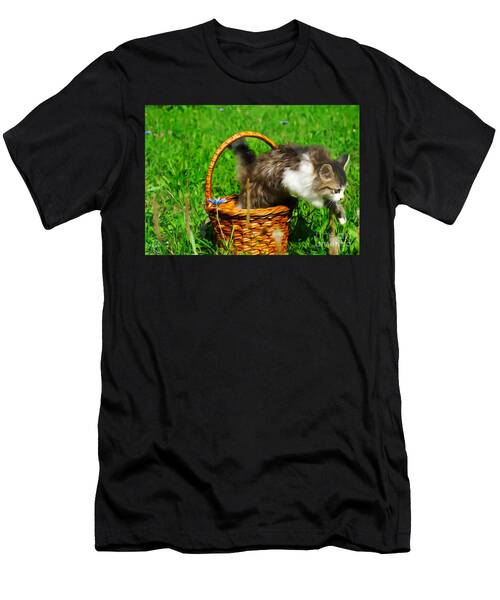 Kitten In A Basket T-Shirt