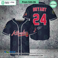Kobe Bryant 24 Atlanta Braves Navy Baseball Jersey