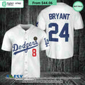 Kobe Bryant Los Angeles Dodgers Baseball Jersey