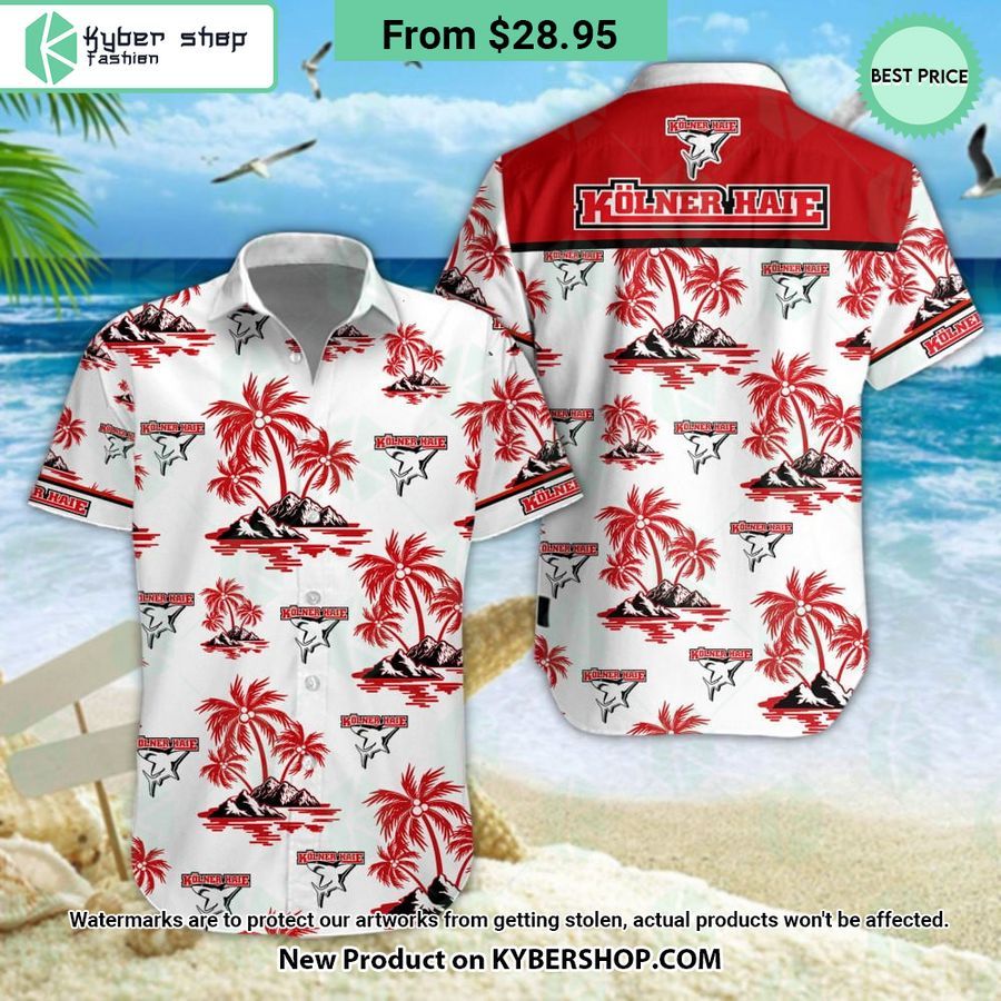 Kolner Haie logo Hawaiian Shirt and Shorts