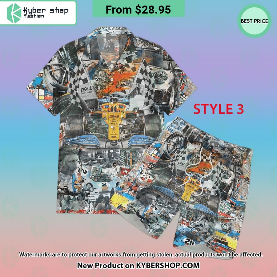Le Mans Racing Cars Hawaiian Shirt Shorts