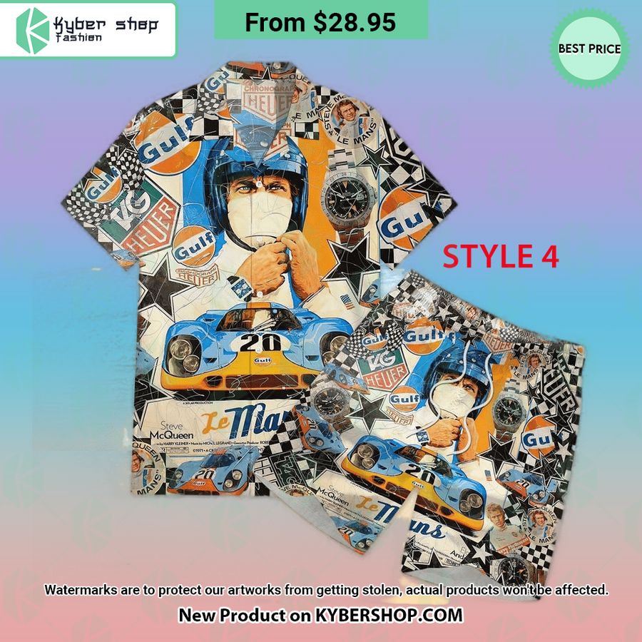 Le Mans Racing Cars Hawaiian Shirt Shorts