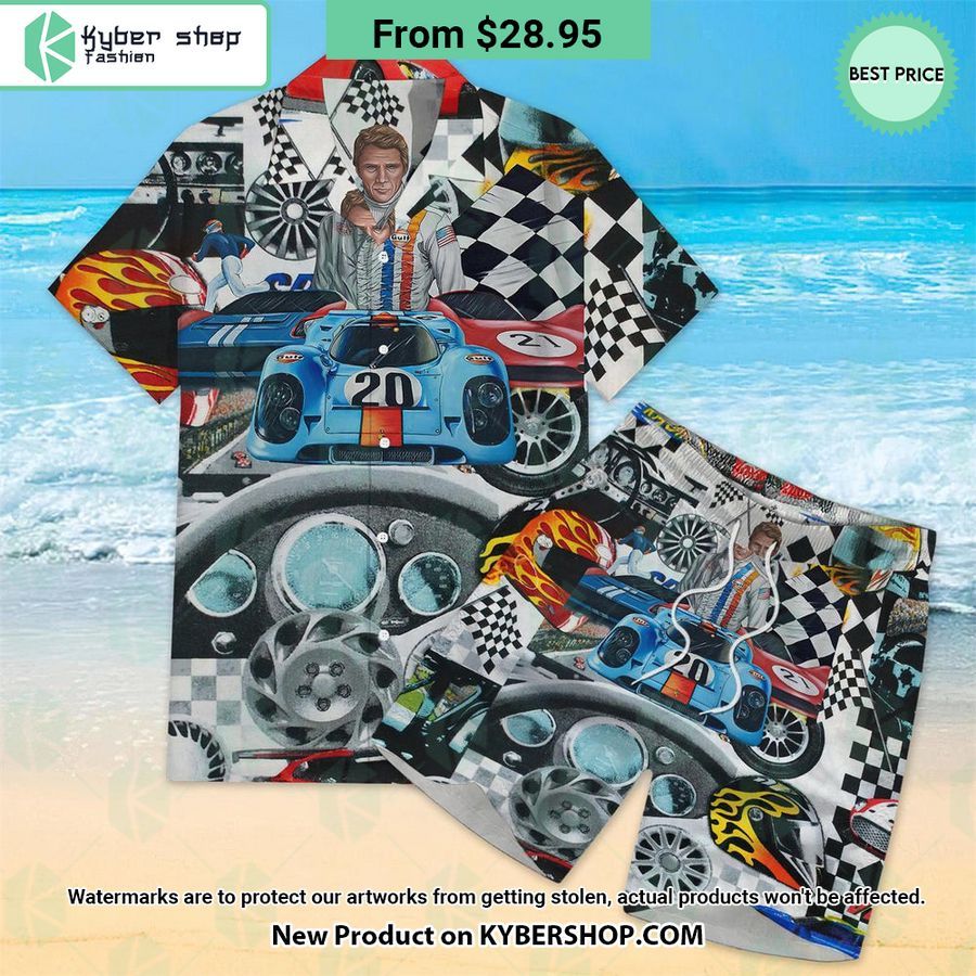 Le Mans Racing Cars Hawaiian Shirt Shorts