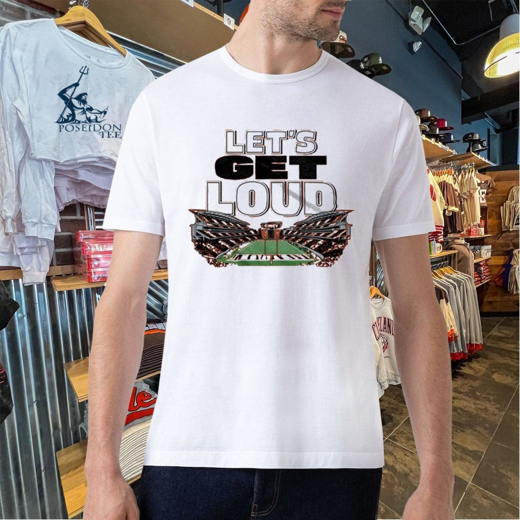 Let’s Get Loud Cincinnati Football Stadium Cincy T-shirt