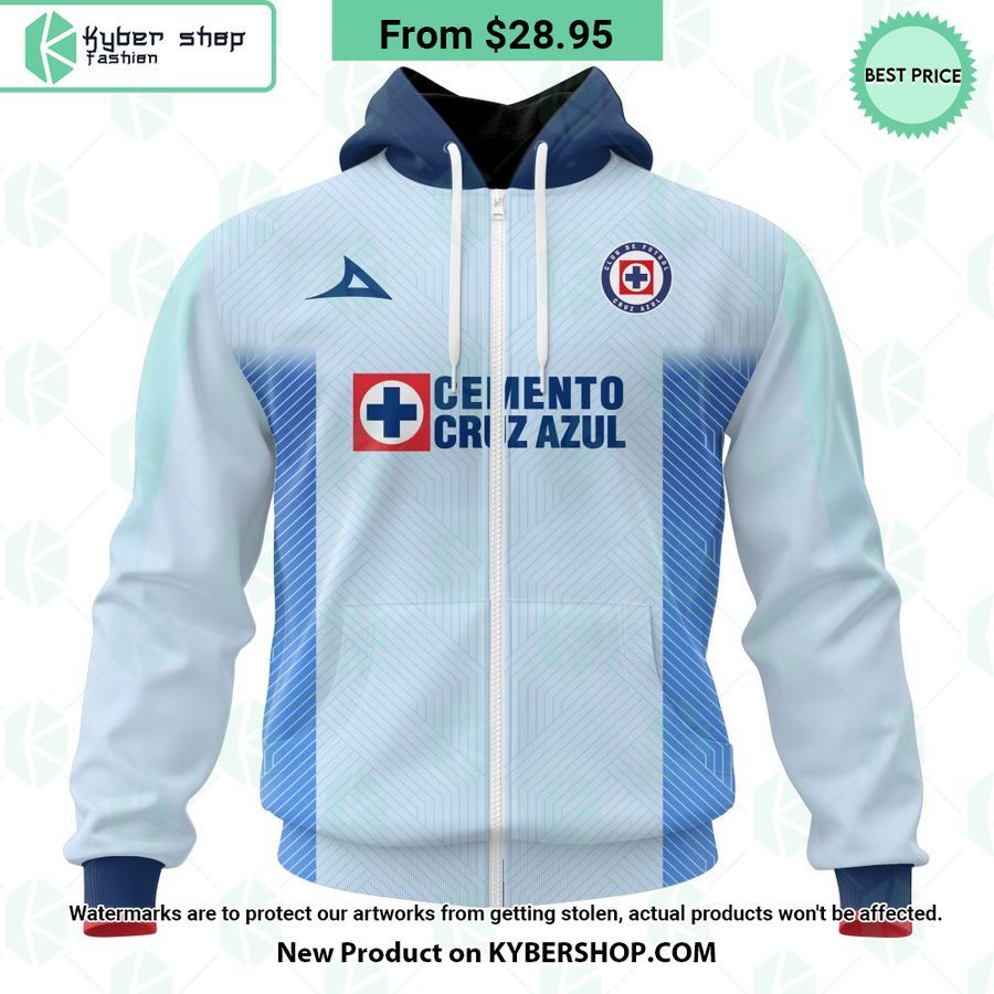 LIGA MX Cruz Azul 2023 2024 Away CUSTOM Hoodie