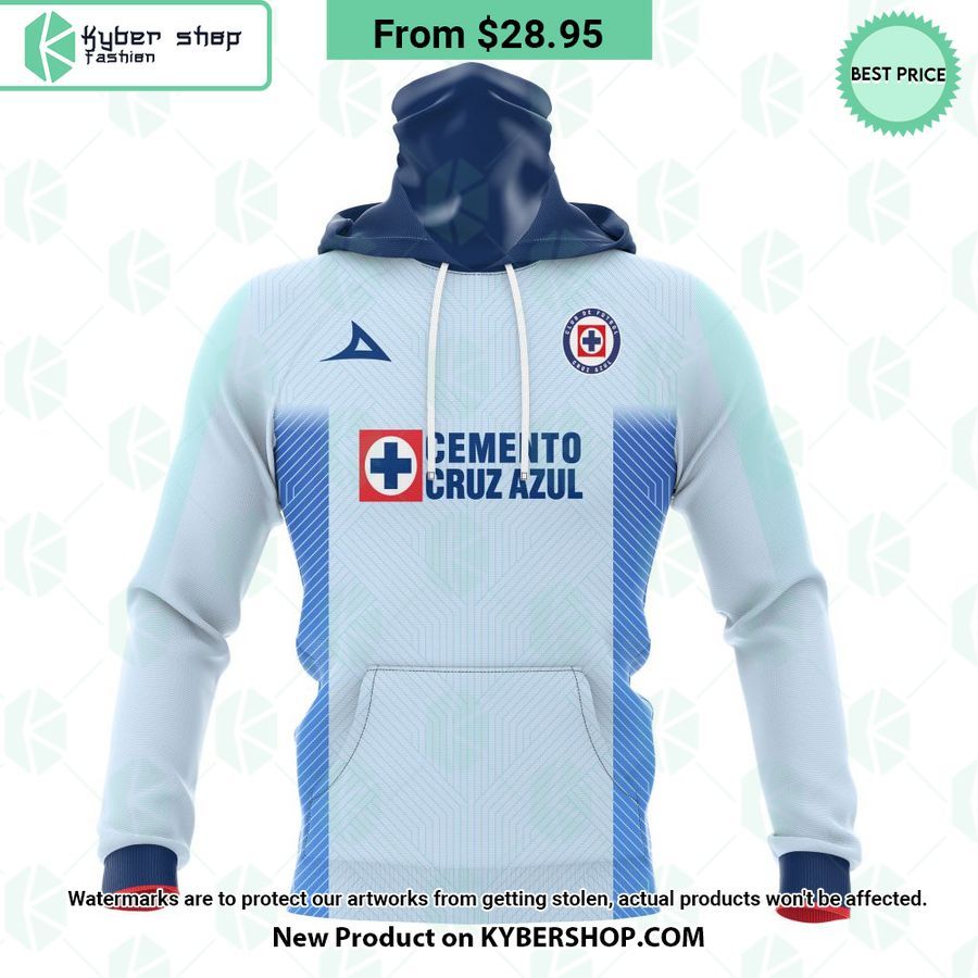 LIGA MX Cruz Azul 2023 2024 Away CUSTOM Hoodie