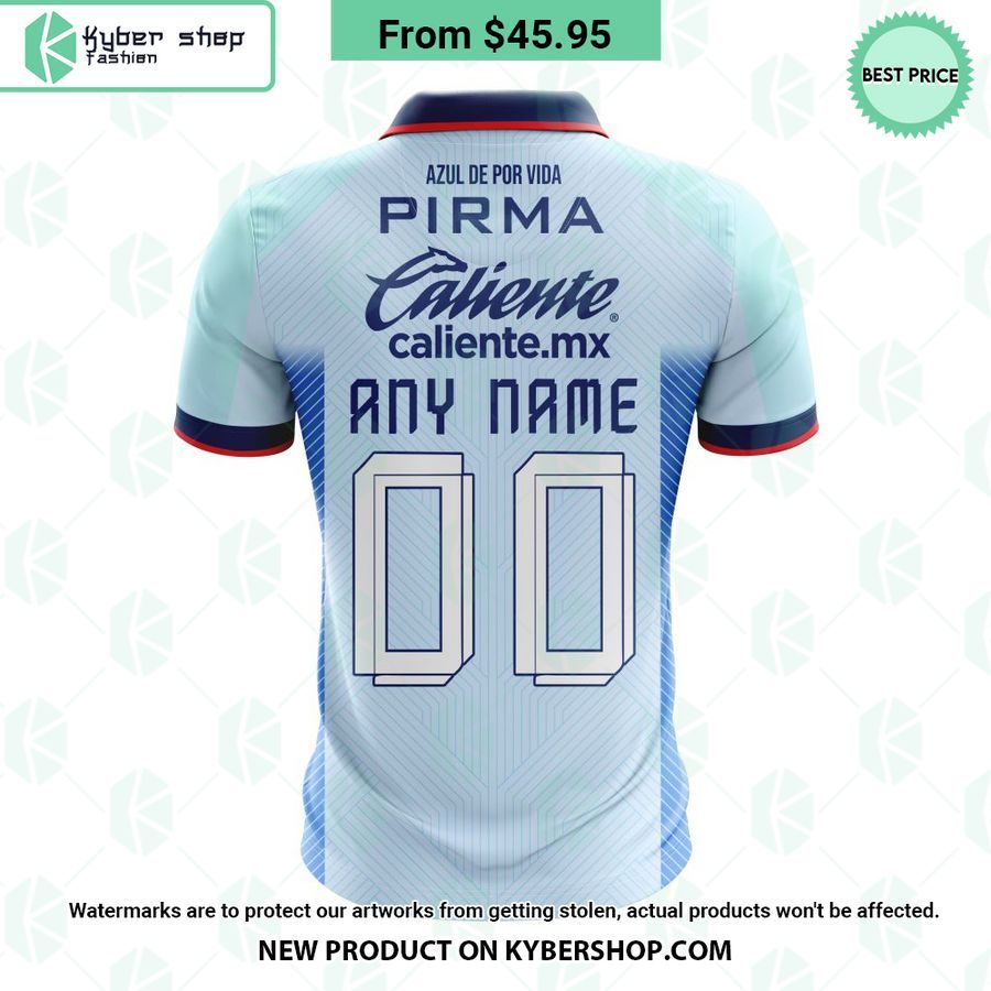 LIGA MX Cruz Azul 2023 2024 Away CUSTOM Polo Shirt
