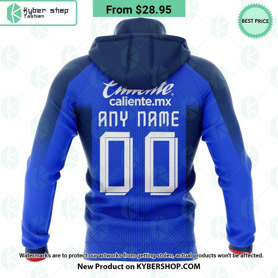 LIGA MX Cruz Azul 2023 2024 Home CUSTOM Hoodie