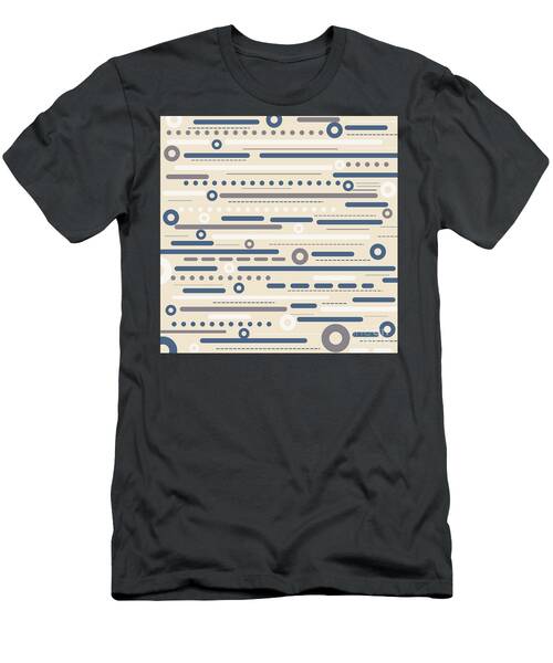Lines Pattern Coffee Style T-Shirt