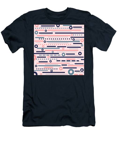 Lines Pattern Happy Style T-Shirt