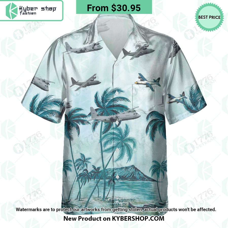 Lockheed C-130 Hercules Palm Hawaiian Shirt