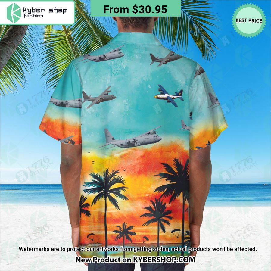Lockheed C-130 Hercules Sunset Hawaiian Shirt