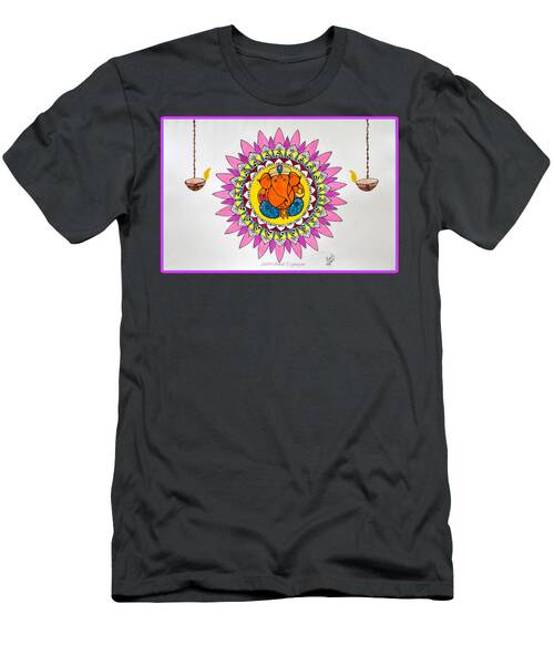 Lord Ganesha In A Lotus Flower T-Shirt