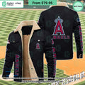 Los Angeles Angels MLB Fleece Leather Jacket