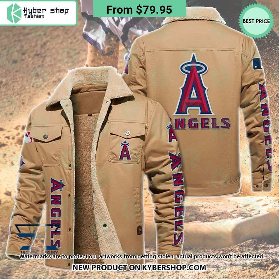 Los Angeles Angels MLB Fleece Leather Jacket