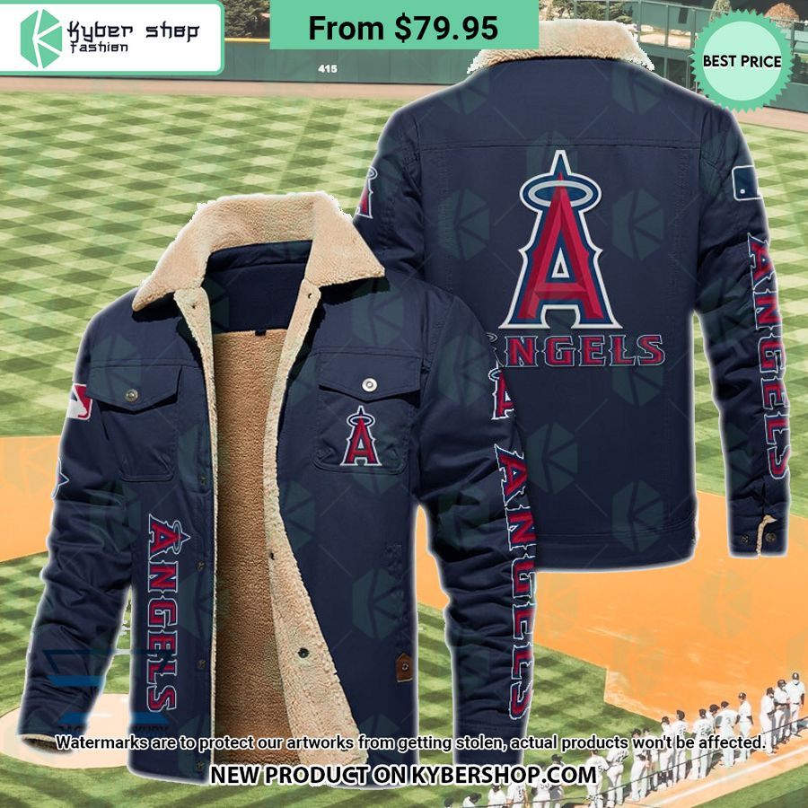 Los Angeles Angels MLB Fleece Leather Jacket