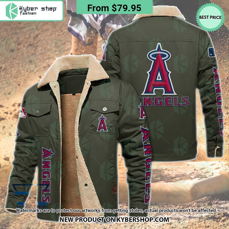 Los Angeles Angels MLB Fleece Leather Jacket